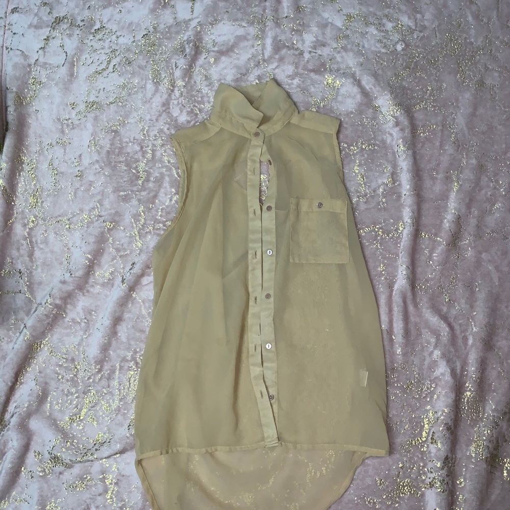 5/15!!Sheer high low blouse